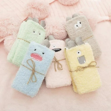 Little Monster Socks: Fuzzy socks with funny faces from NSE Imports #2.